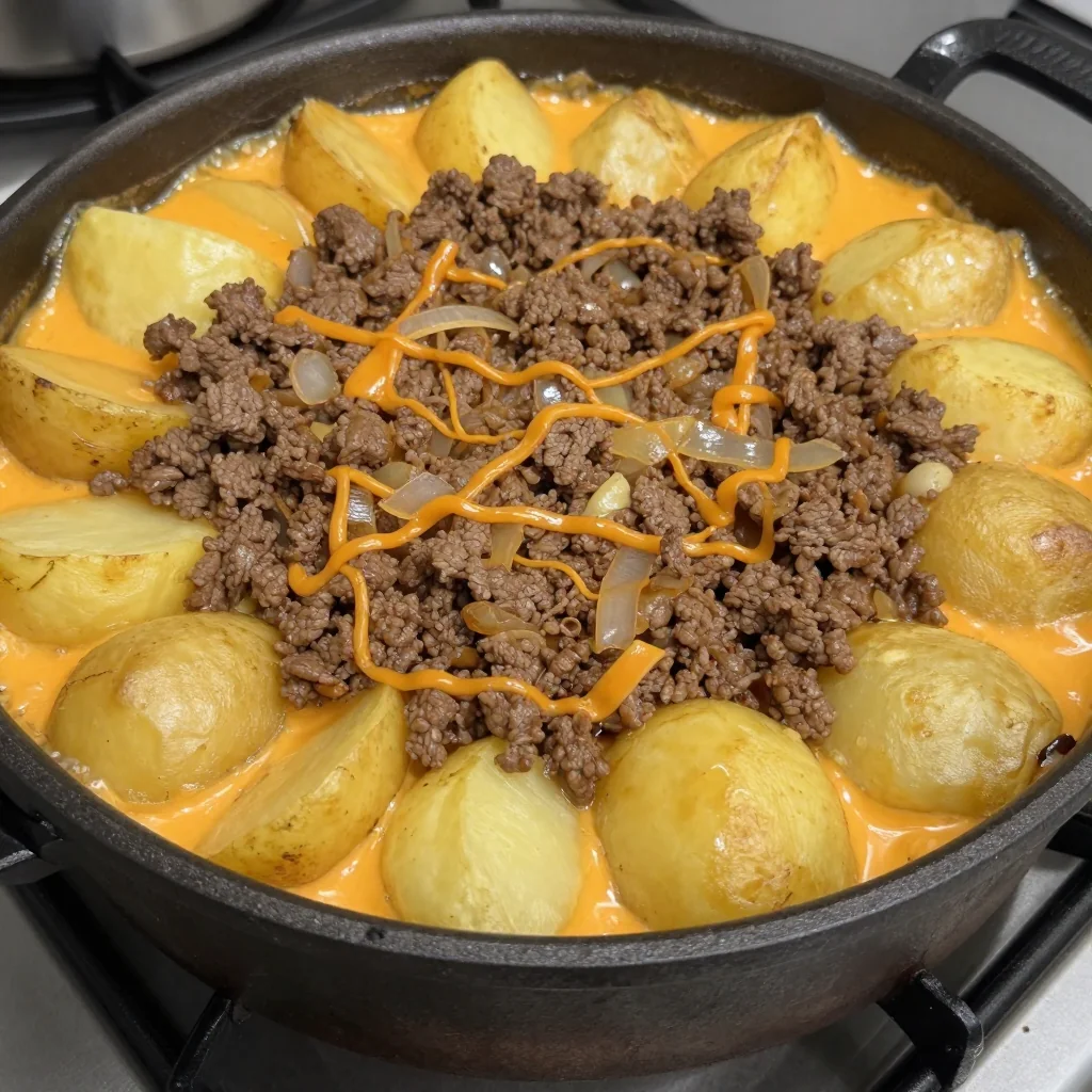 Budget Ground Beef and Potato Casserole for Dinner