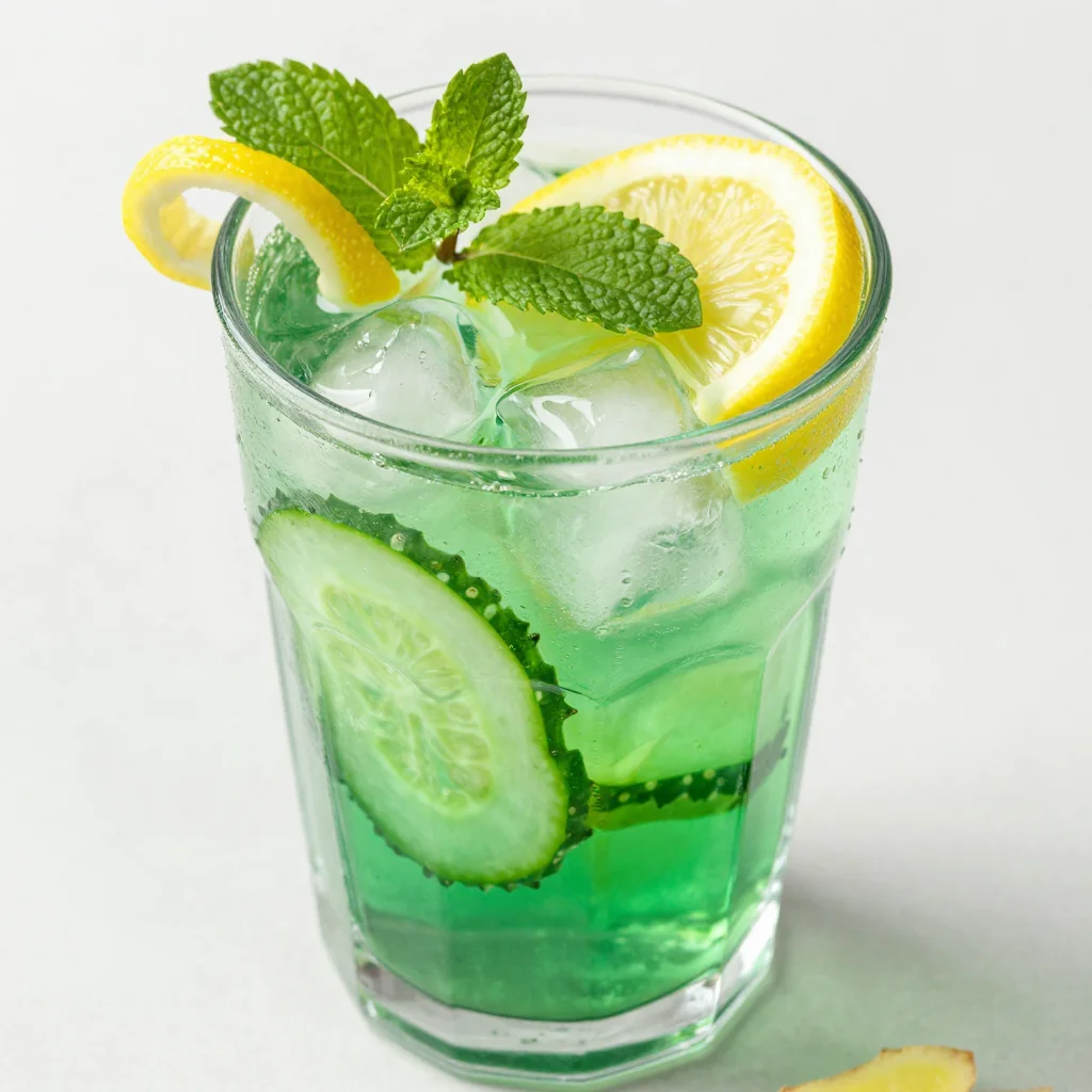 Cucumber Detox Breakfast Tea with Lemon and Ginger