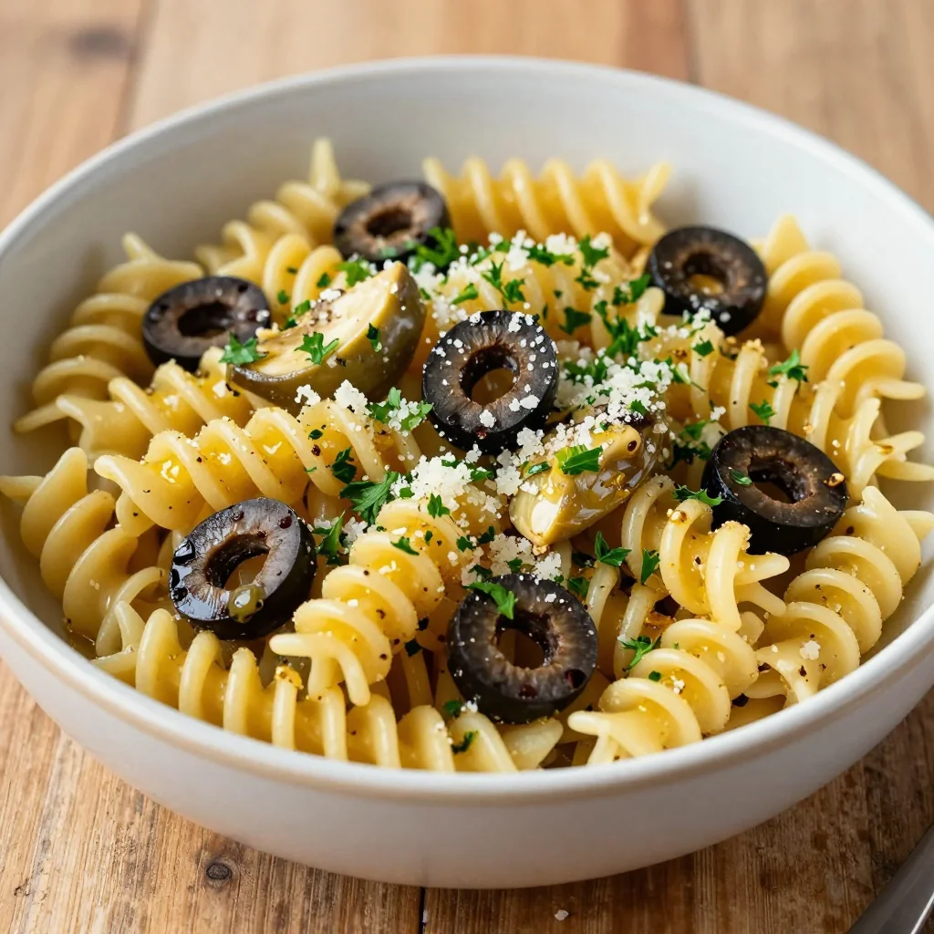 Pantry Pasta With Canned Olives And Artichokes