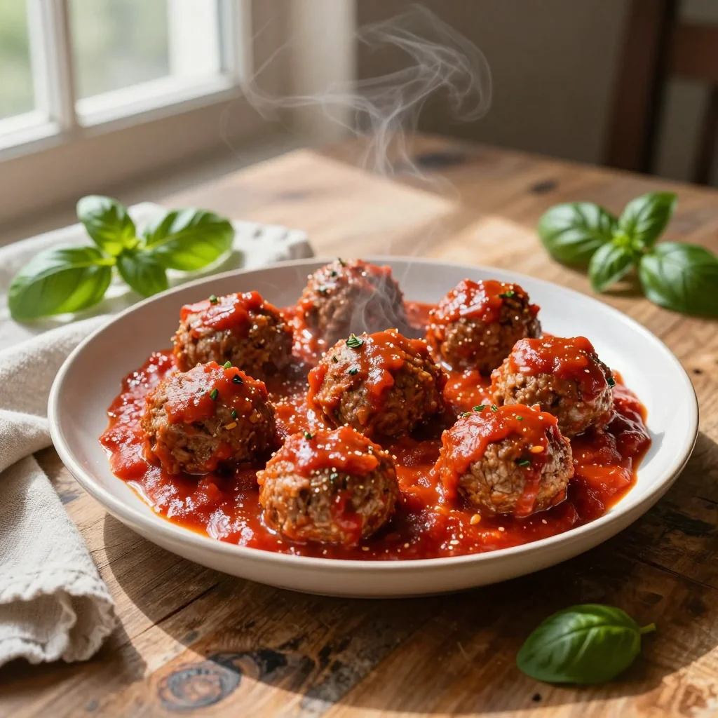 Meatballs with Marinara Sauce Homemade