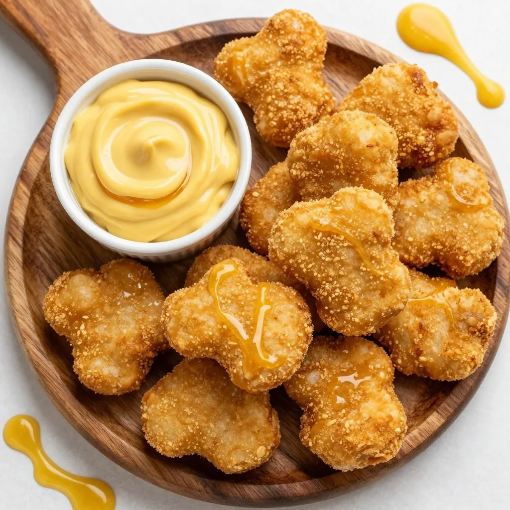 Kid Friendly Chicken Nuggets With A Honey Mustard Dip