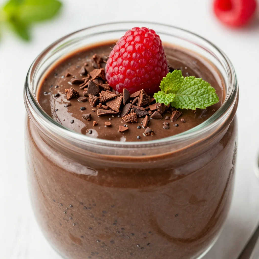 Clean Eating Chocolate Chia Seed Pudding for Dessert