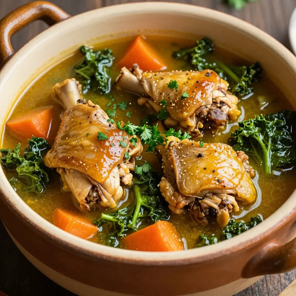 healthy one pot chicken and kale stew for cozy january dinners