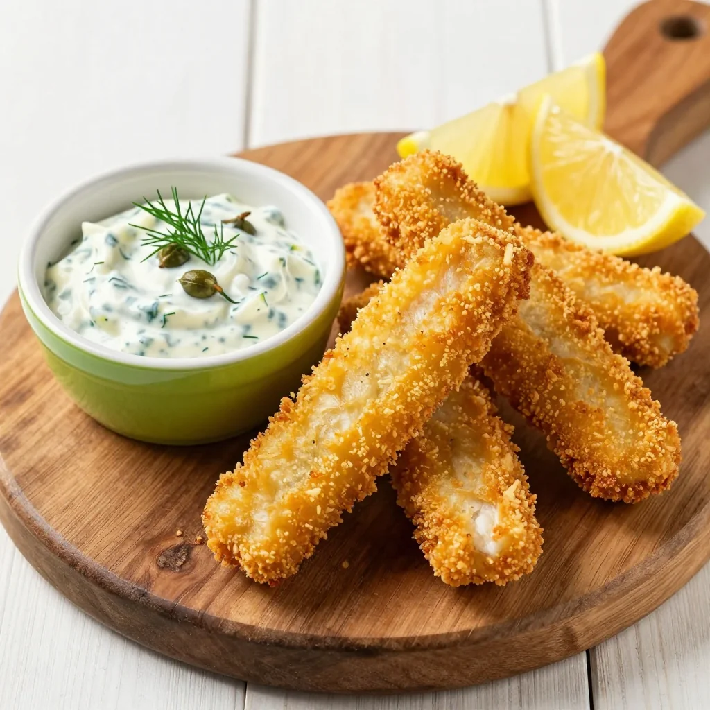 Kid-Friendly Baked Cod Fingers With Tartar Sauce