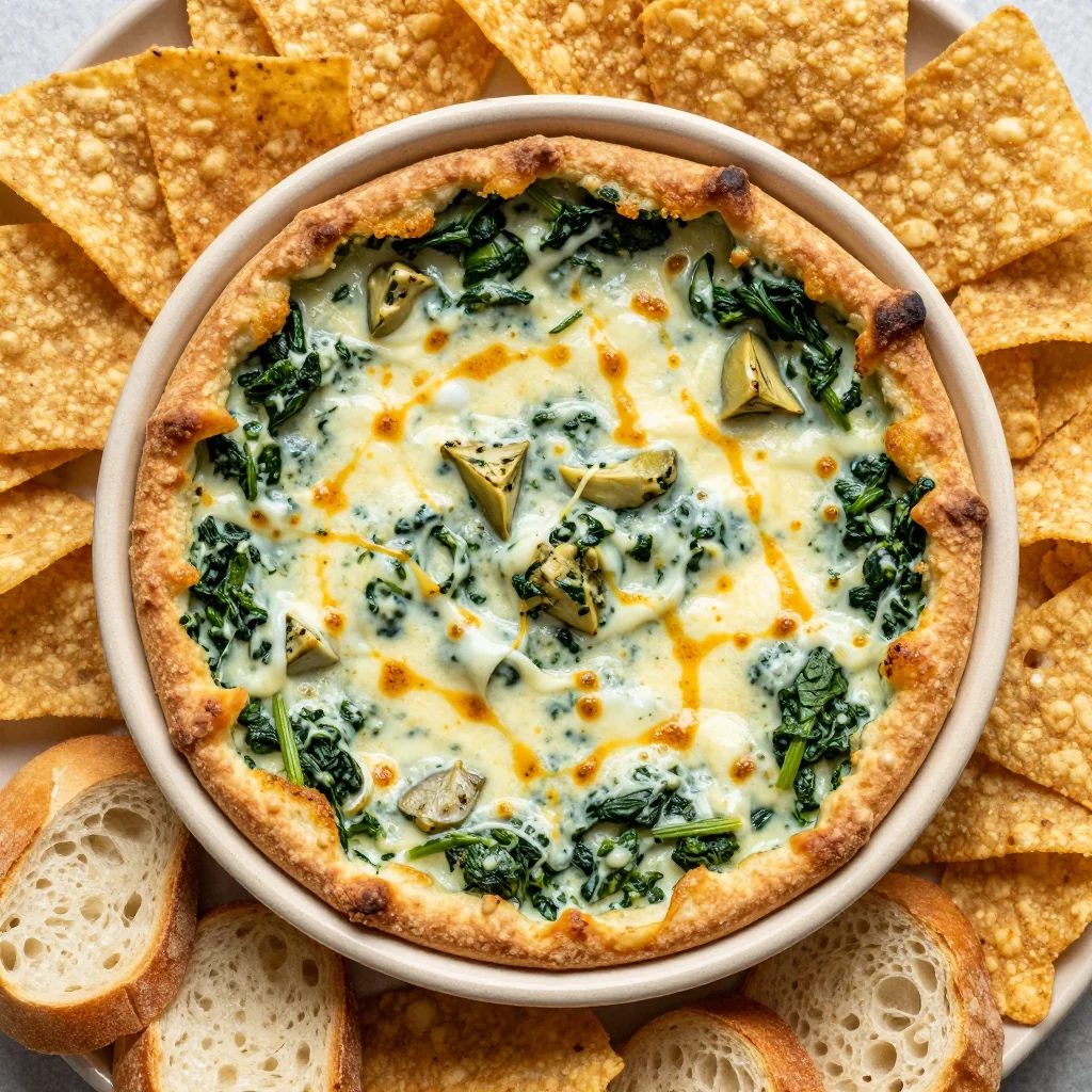 Game Day Spinach Artichoke Dip for Playoffs