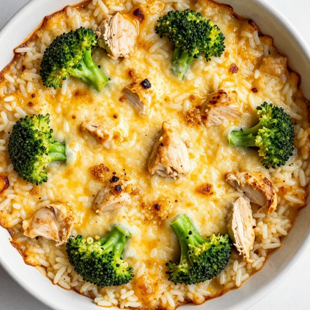 Cheesy Chicken Broccoli Rice Casserole for Family Dinner