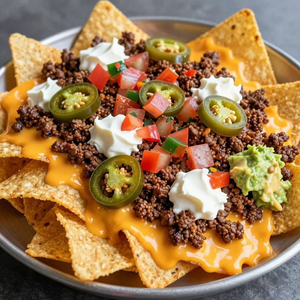 Game Day Slow Cooker Loaded Nachos for NFL Playoffs