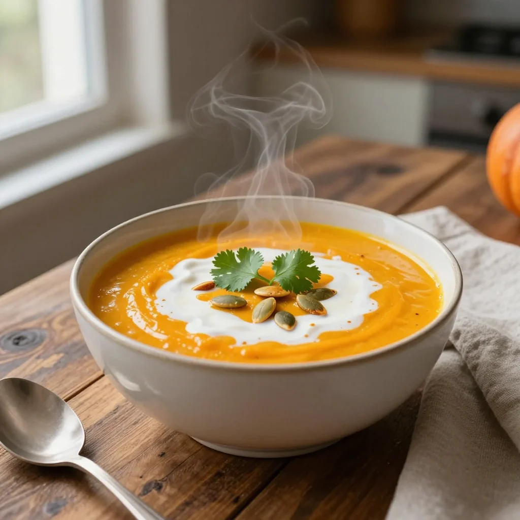 Pumpkin Soup with Coconut Milk and Ginger