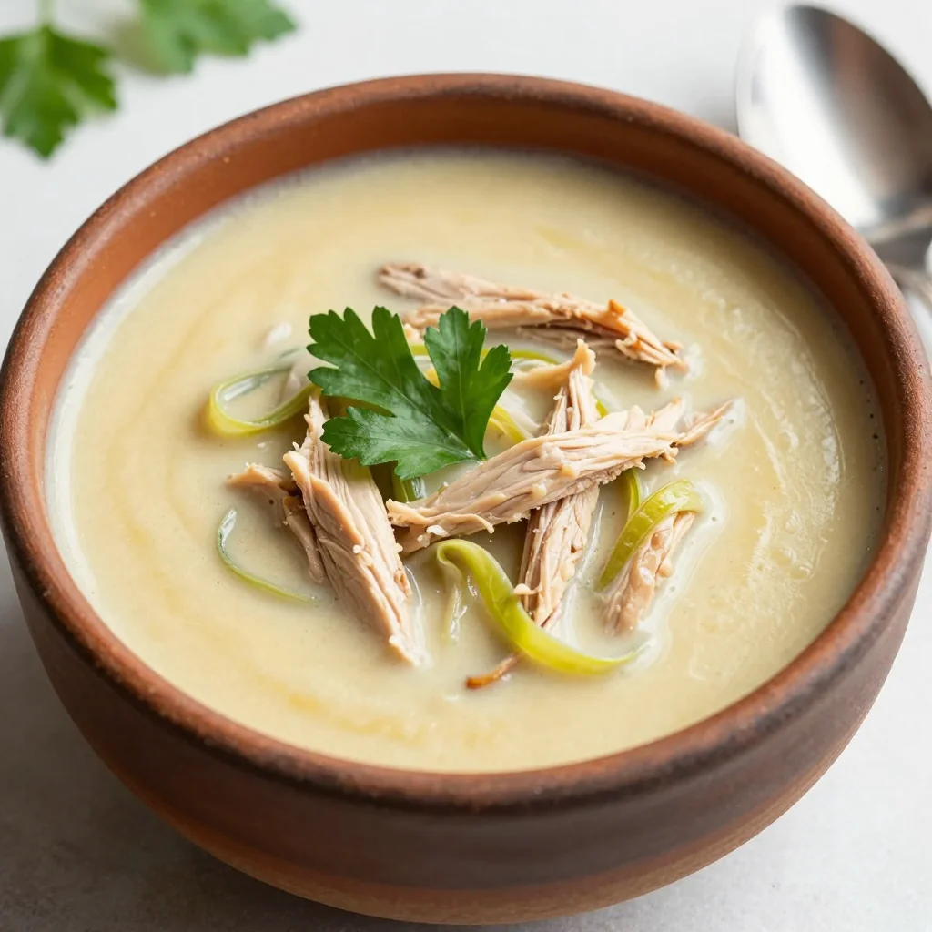 Creamy Chicken and Leek Soup for a Winter Lunch