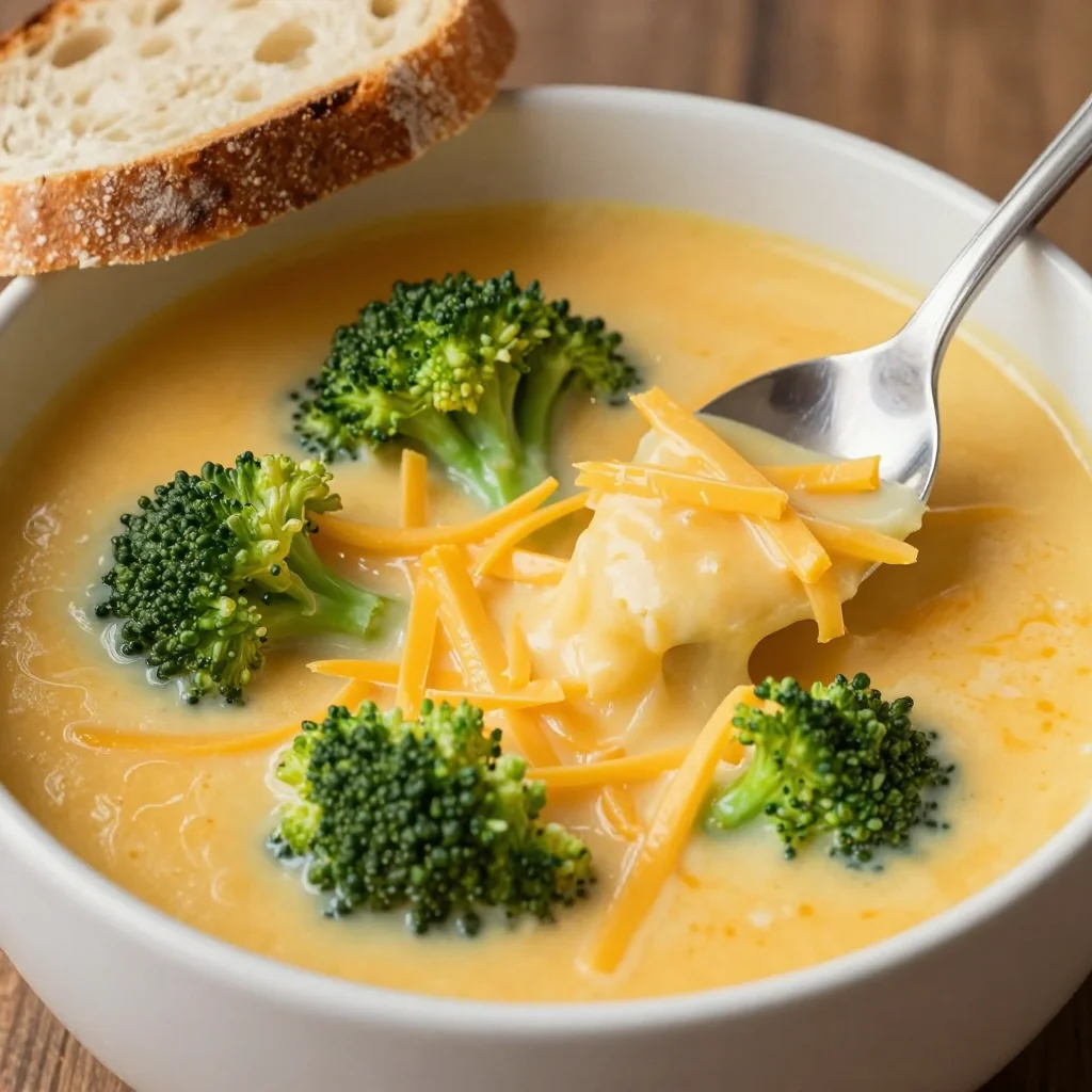 Budget Creamy Broccoli Cheddar for a Comfort Soup