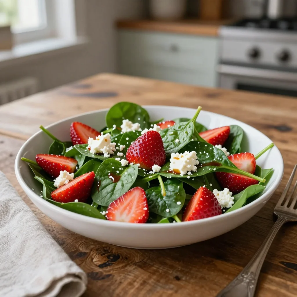 Spinach Salad with Strawberries and Feta