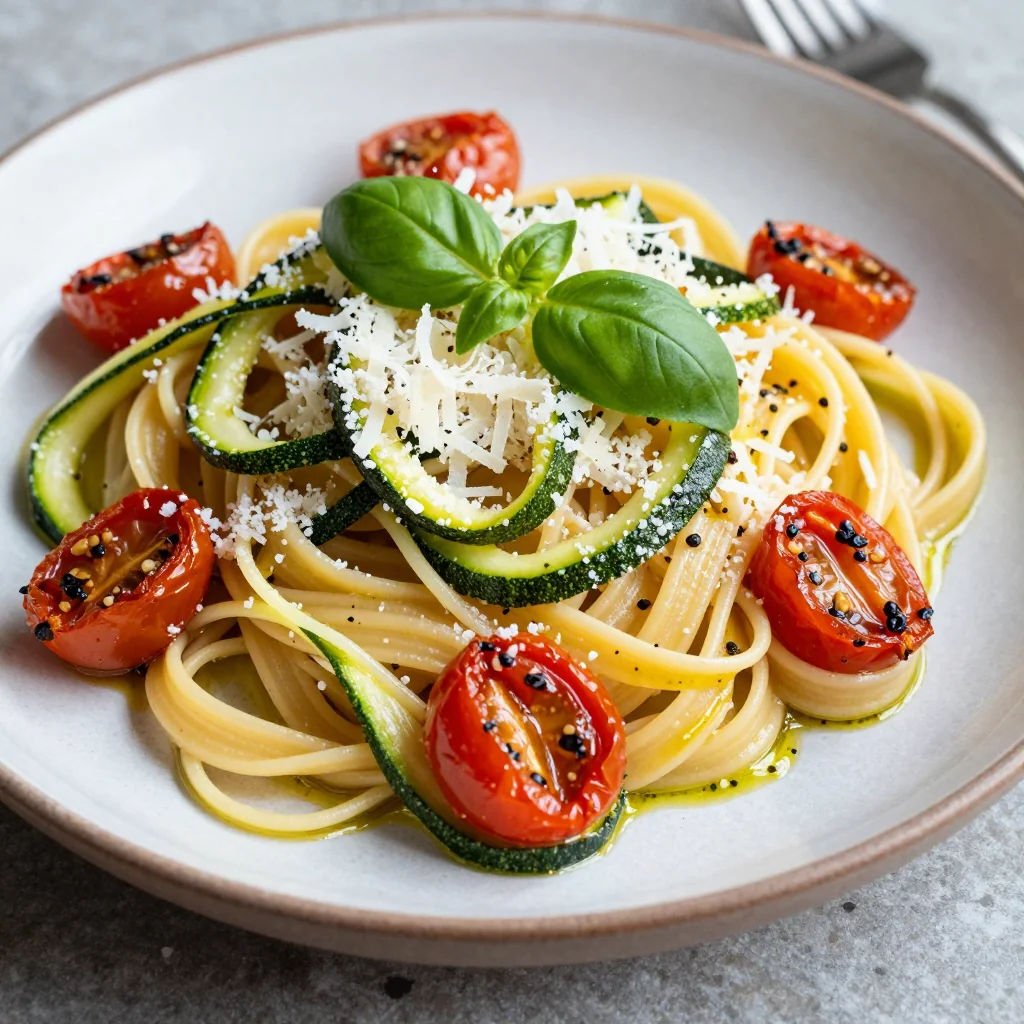 Budget Friendly Pasta with Zucchini and Tomatoes
