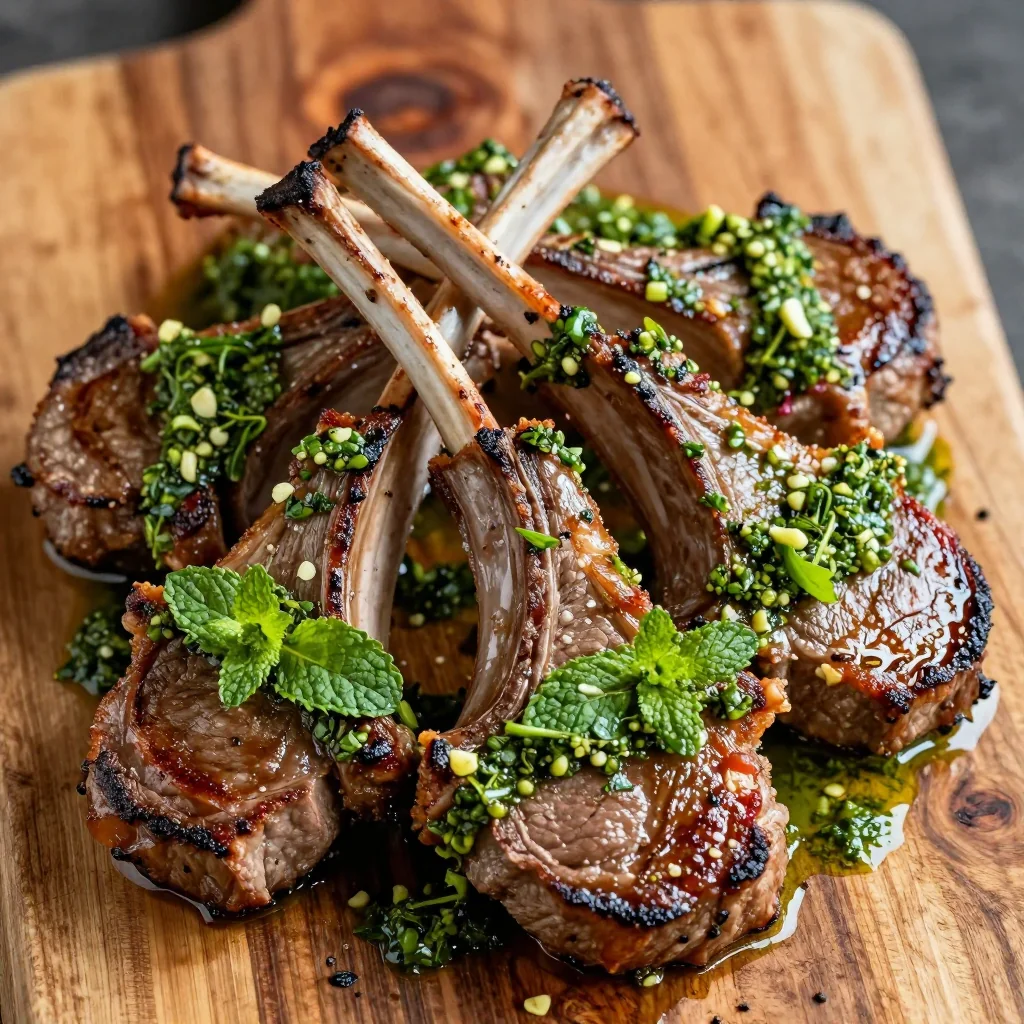 Showstopper Rack of Lamb with Mint Chimichurri