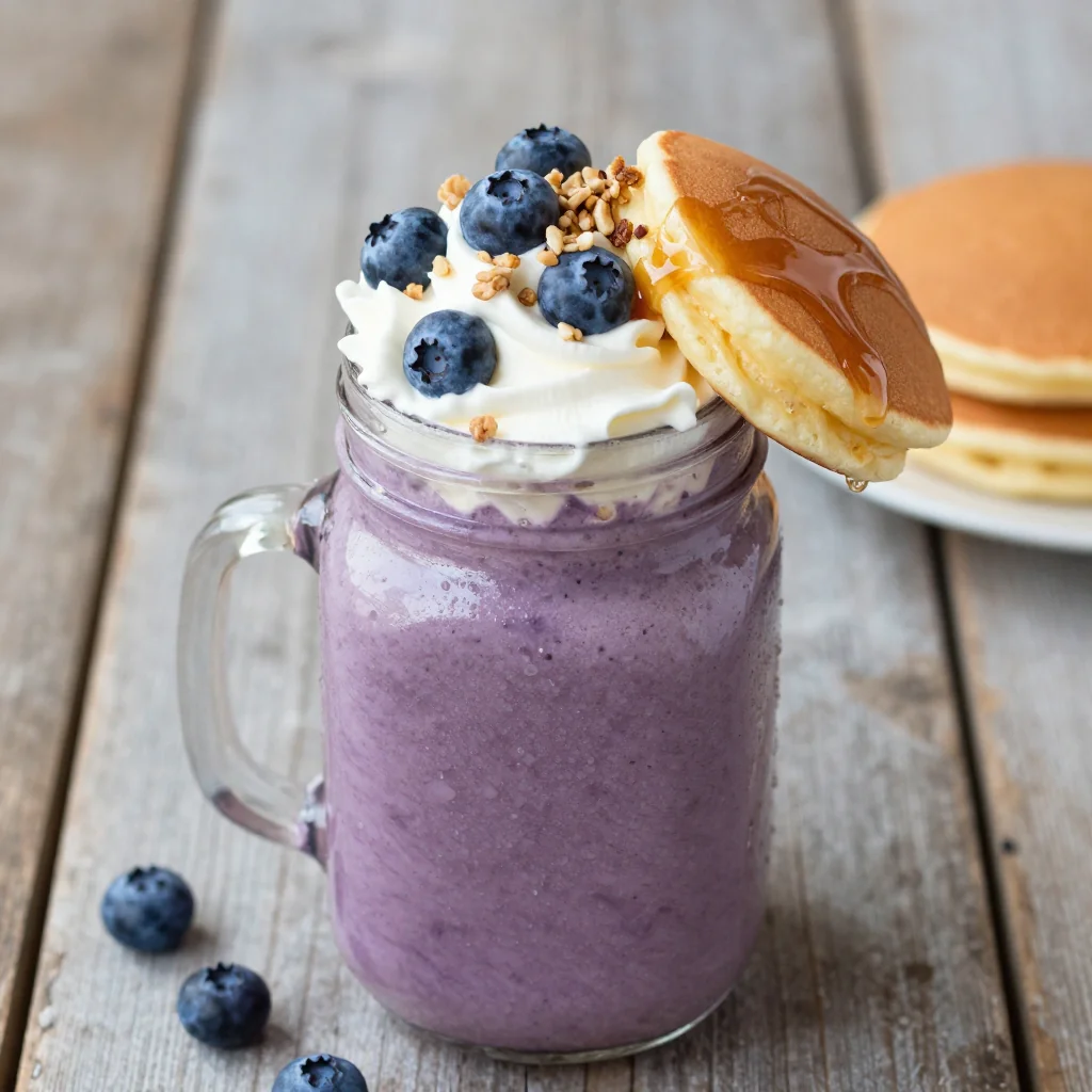 Blueberry Pancake Smoothie Quick Breakfast Fix