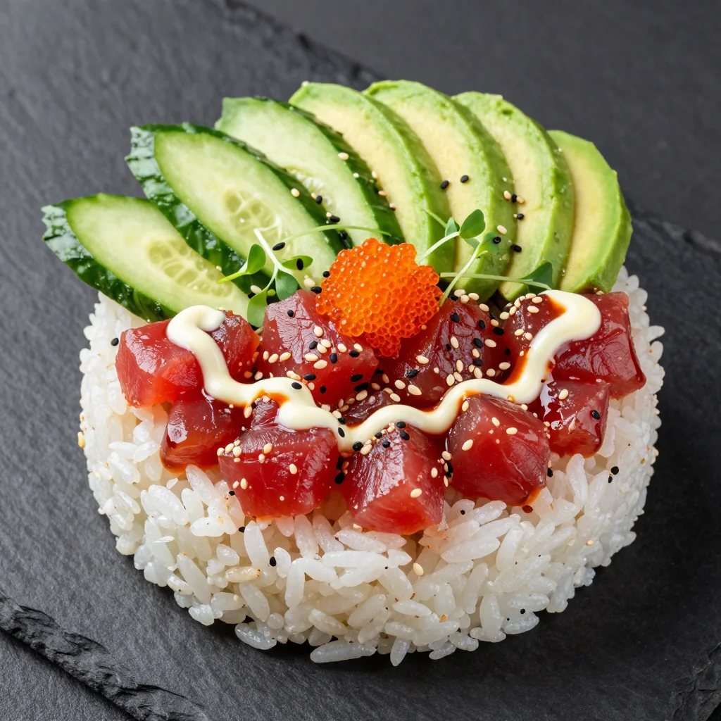 Spicy Tuna Roll Bowl for a Sushi Night Reset