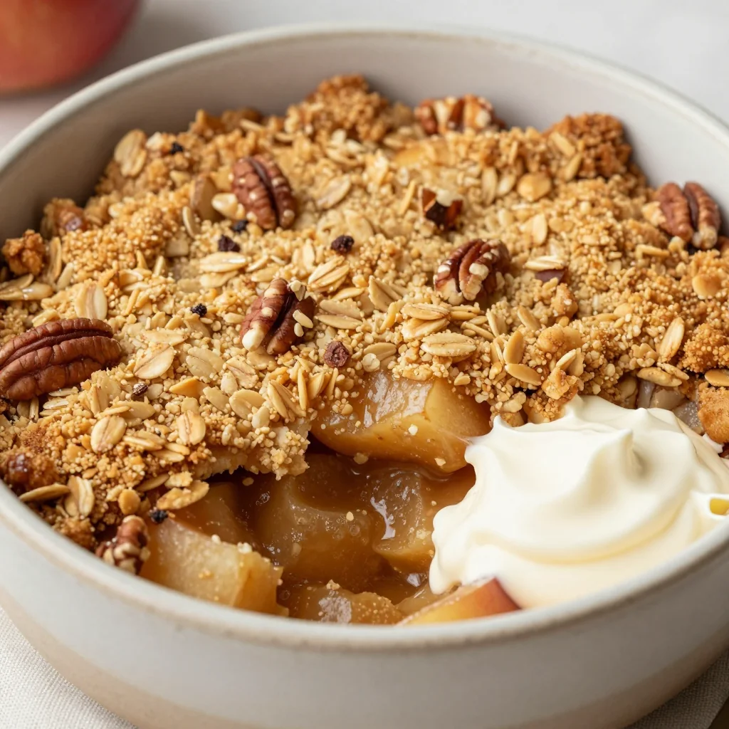Warm Apple Crumble That Is A Healthy Indulgent Treat
