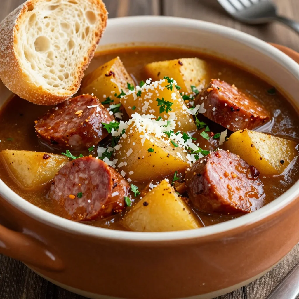 Spicy Sausage and Potato Soup for NFL Playoff Snacking