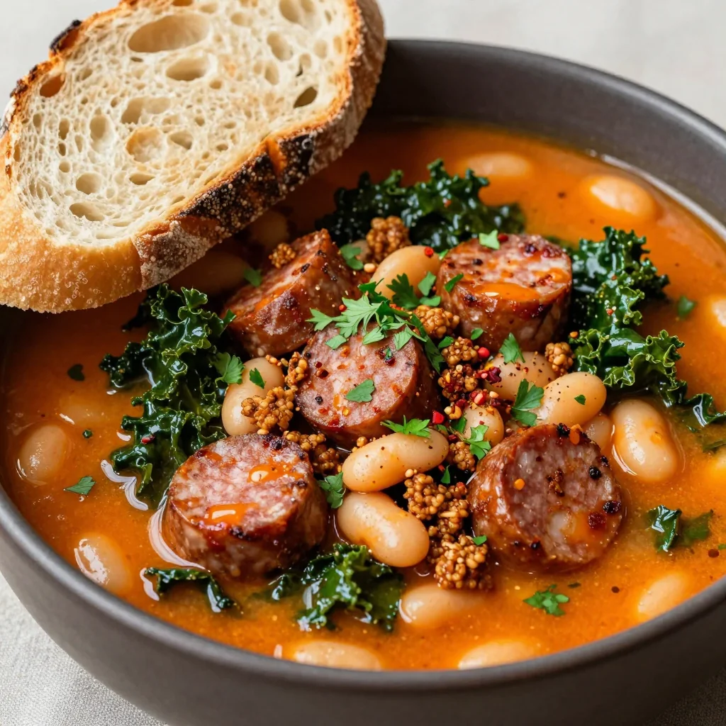 Spicy Sausage and Kale Soup for Cold January Nights