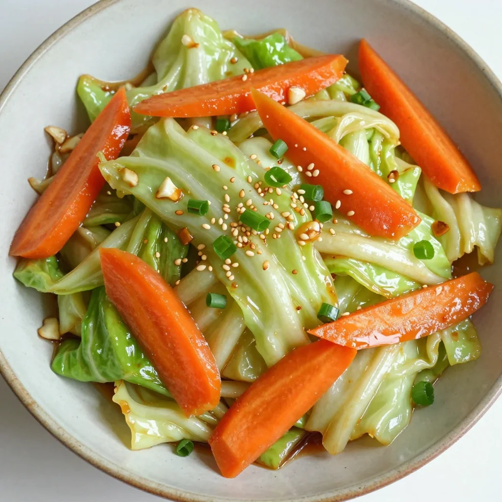 budgetfriendly cabbage and carrot stirfry with garlic and ginger