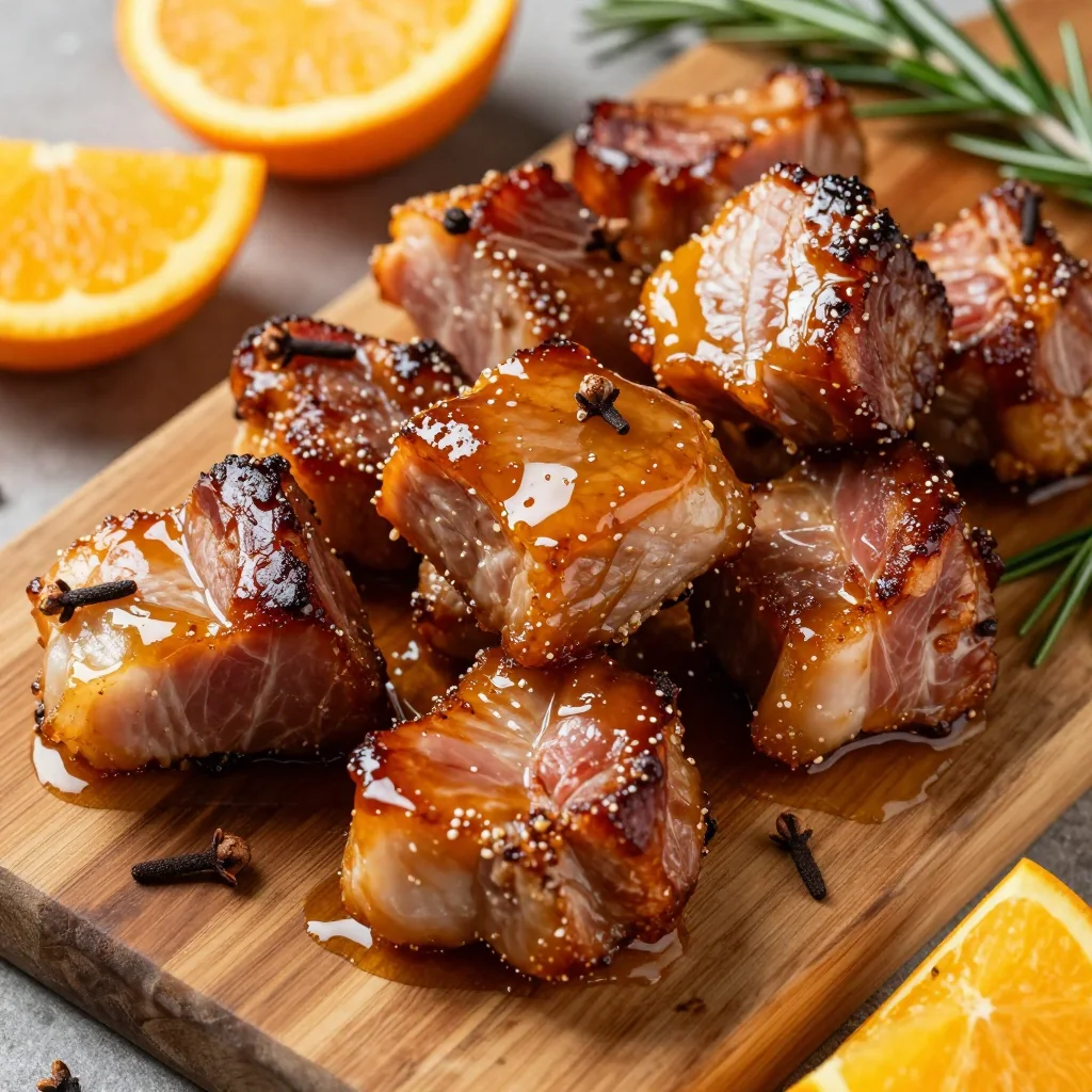 Honey Glazed Ham Bites Perfect for New Year Brunch