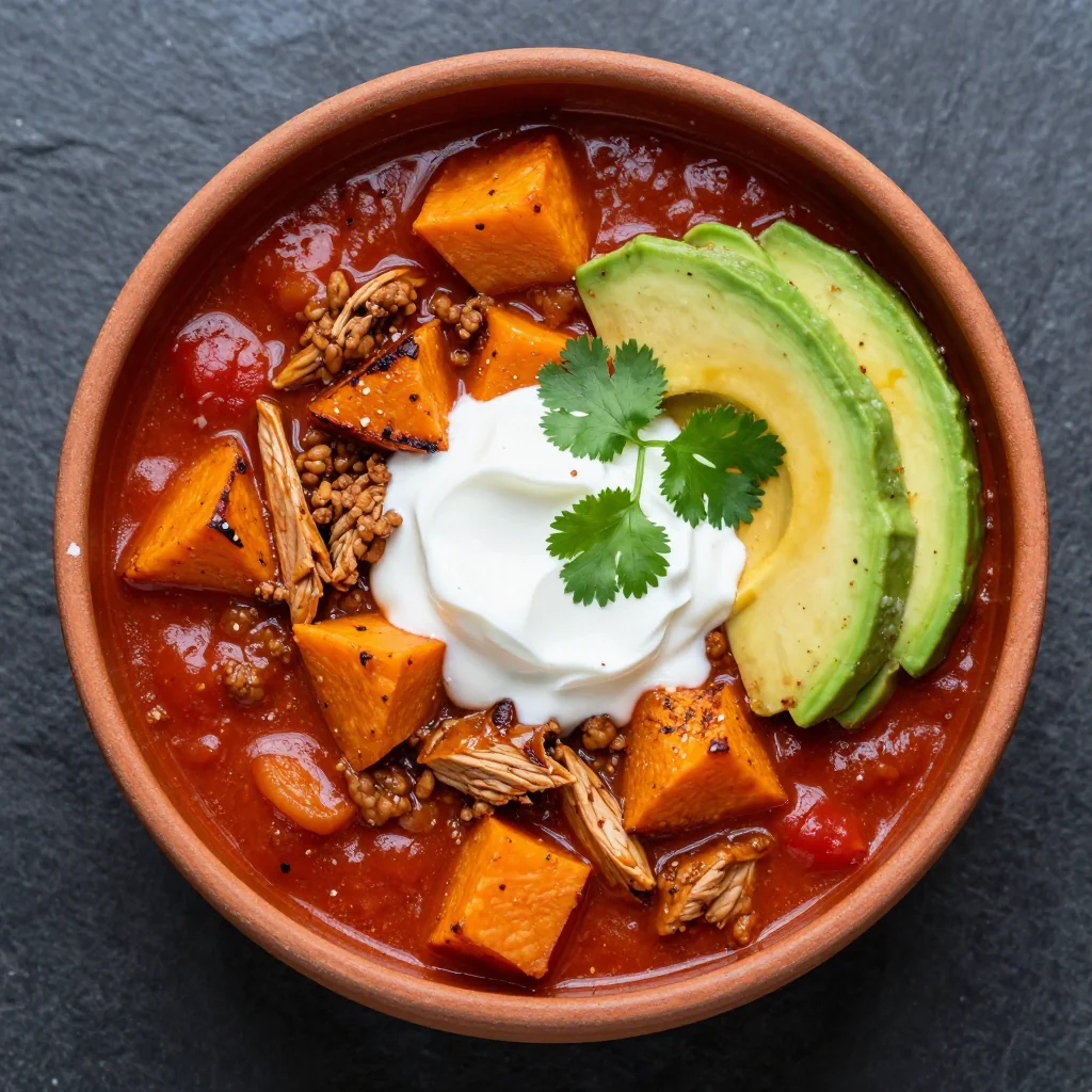 Clean Eating Turkey Chili with Sweet Potatoes for Reset