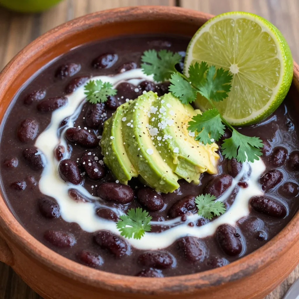 Pantry Clean Out Black Bean Soup with Cumin and Lime