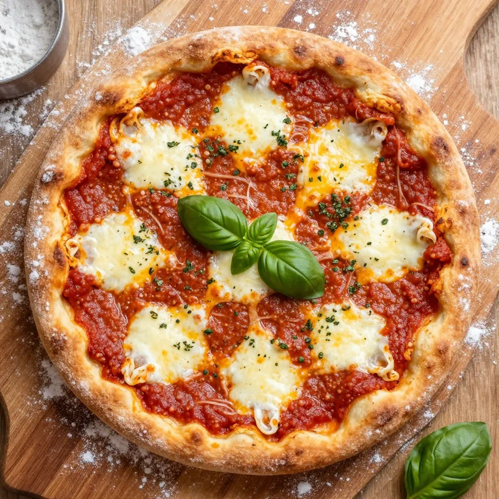 Kid-Friendly Homemade Pizza Dough with Cheese and Sauce