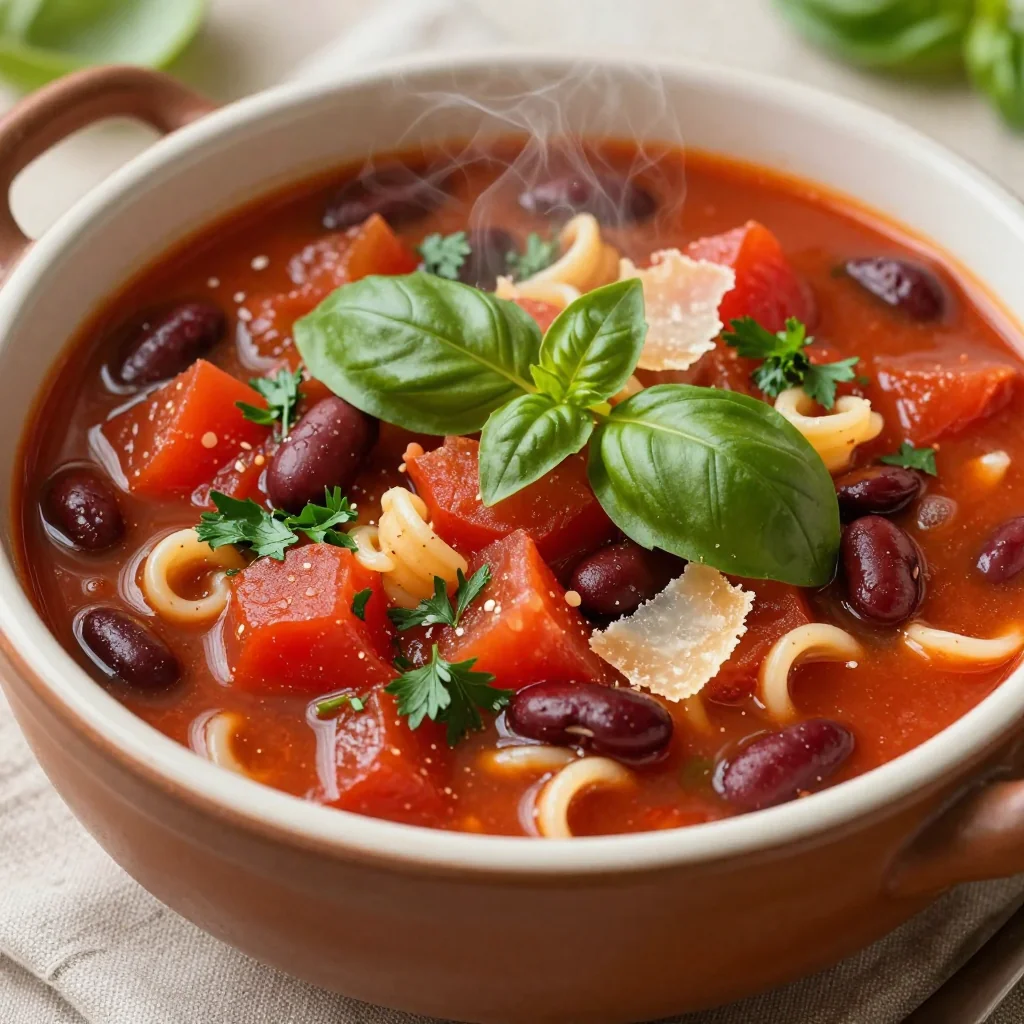 Pantry Clean Out Slow Cooker Minestrone with Canned Tomatoes