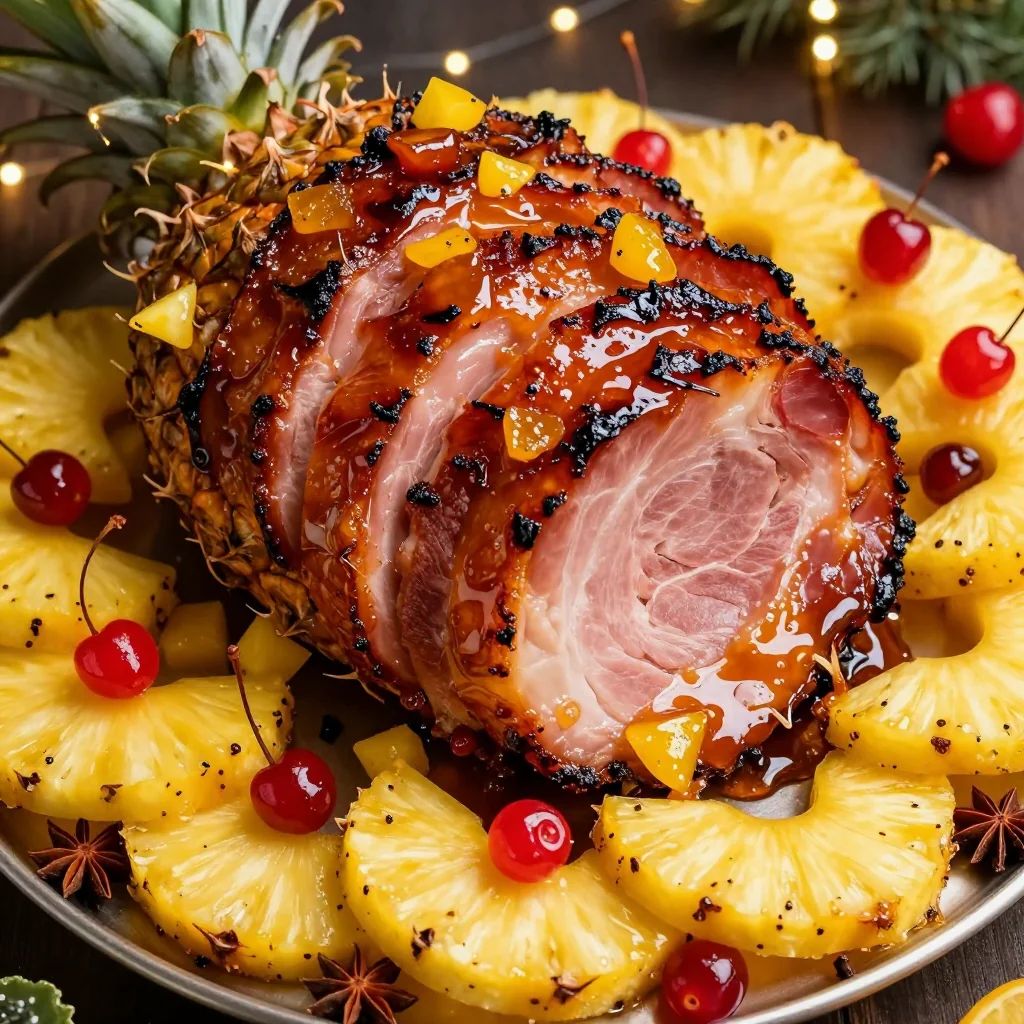 New Year's Day Glazed Ham with Pineapple for a Holiday Showstopper
