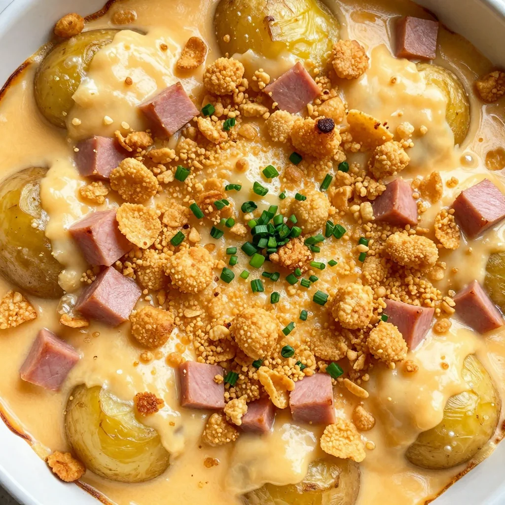 Cheesy Ham And Potato Casserole With Cornflake Topping Dinner