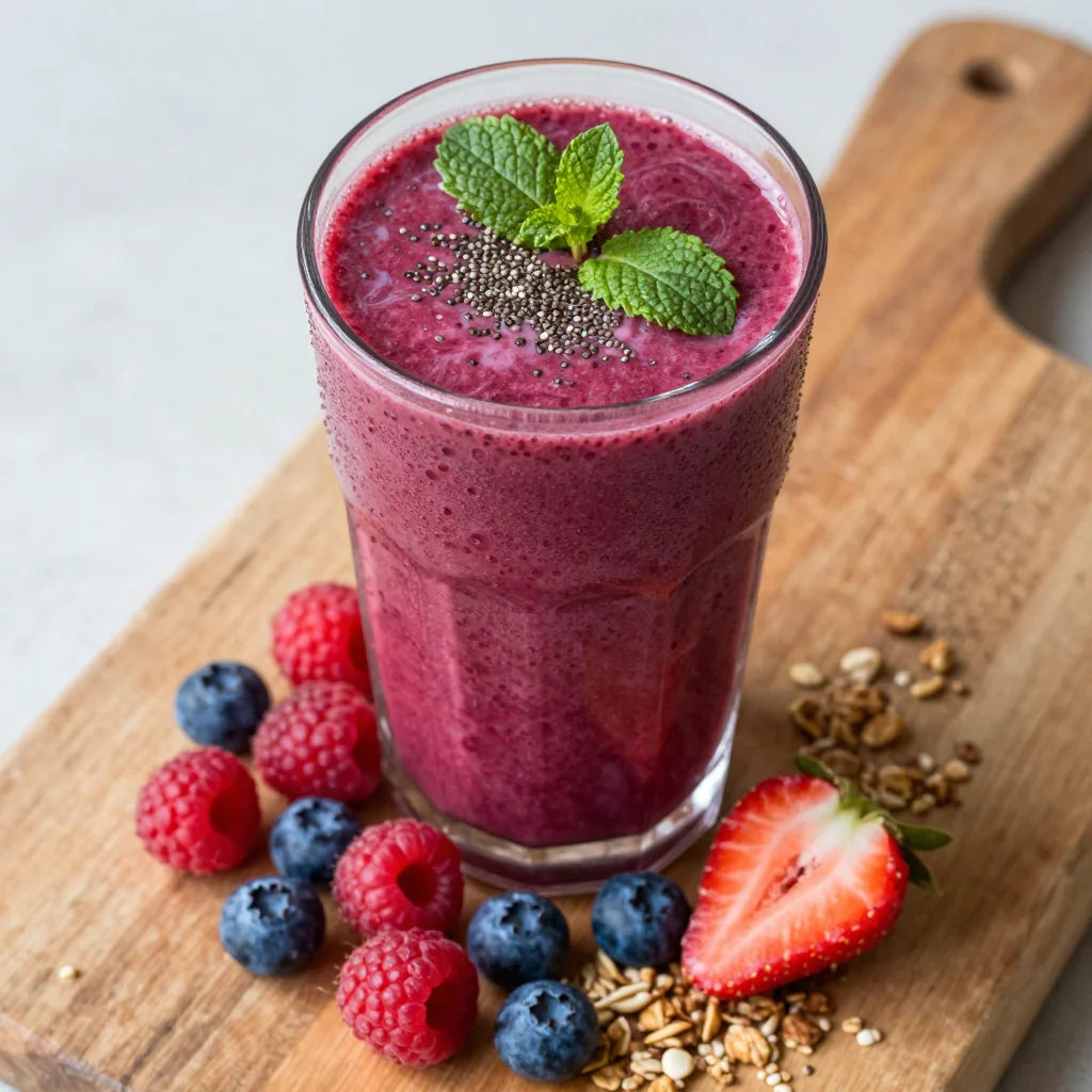 Vibrant Berry Detox Smoothie For January Vitality