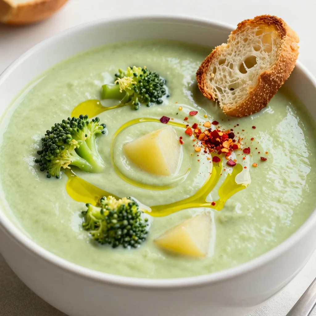 Creamy Broccoli and Potato Soup for Clean Eating