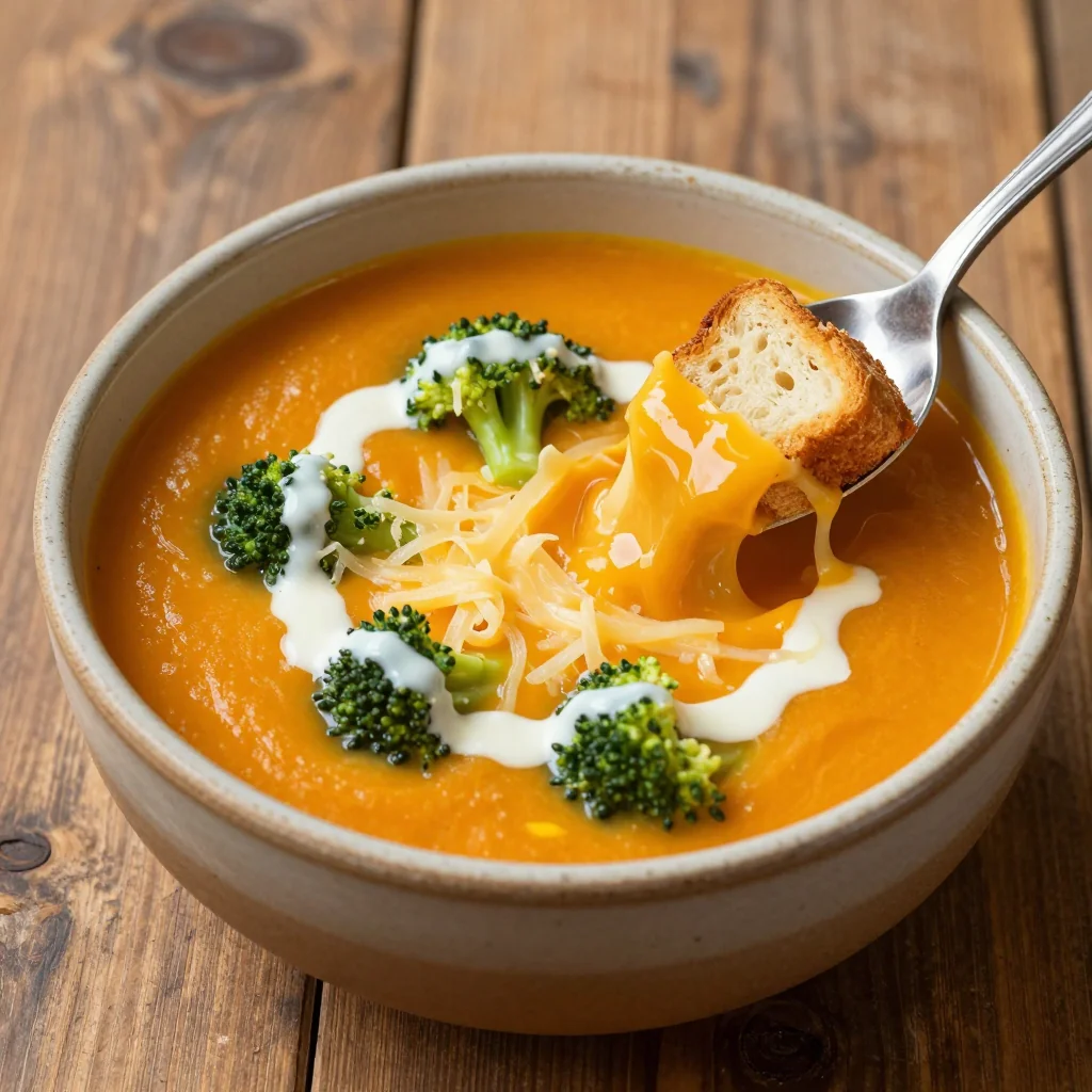 Slow Cooker Broccoli Cheddar Soup Like Panera