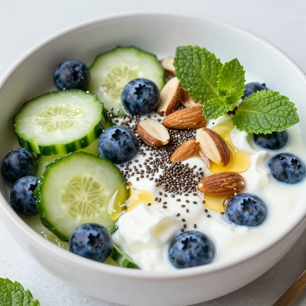 Cucumber Detox Breakfast Bowl with Chia Seeds