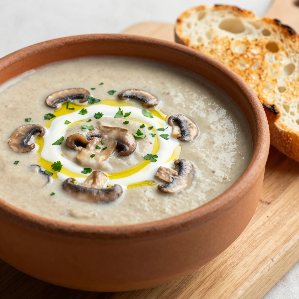 Cozy Creamy Mushroom Soup with Fresh Herbs