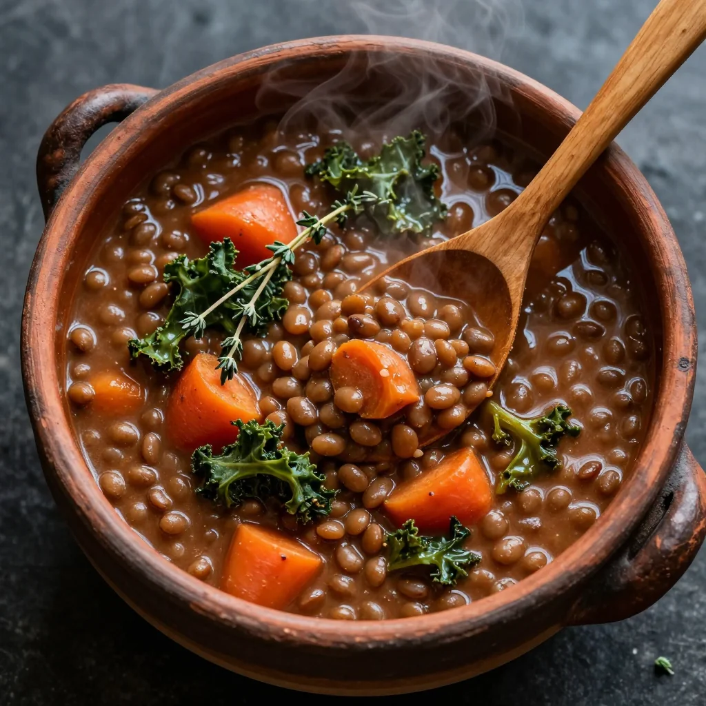 slow cooker lentil and winter vegetable stew to comfort cold january nights