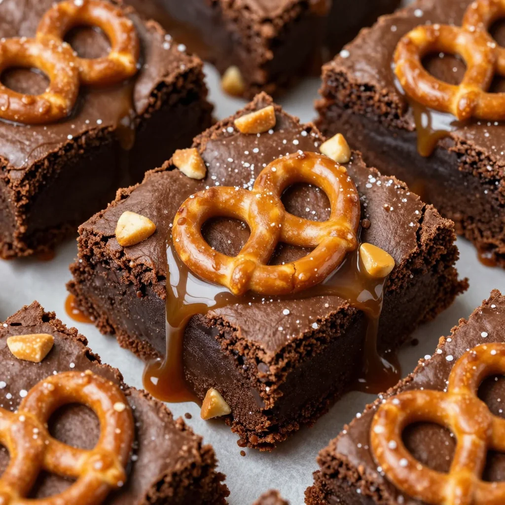 Indulgent Salted Caramel Pretzel Brownies That are Sweet and Salty