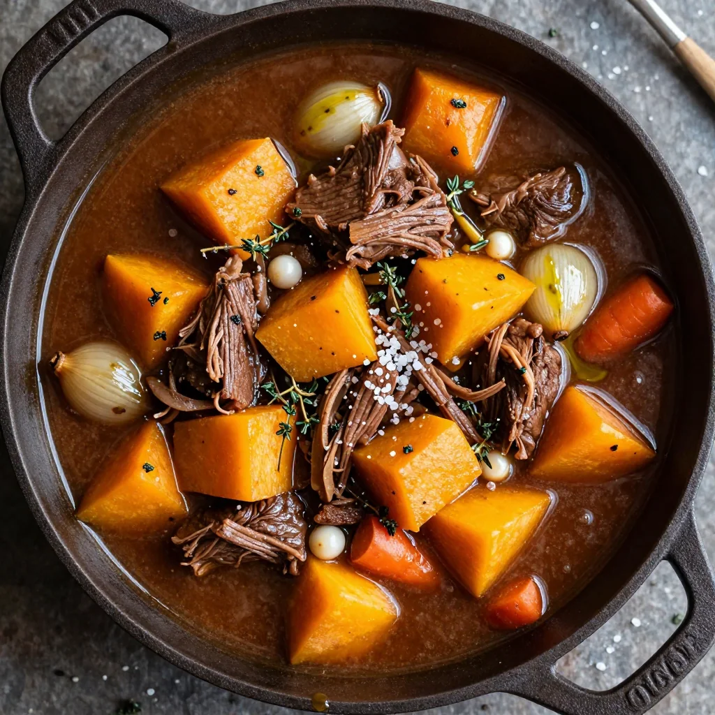 proteinrich slow cooker beef and winter squash stew