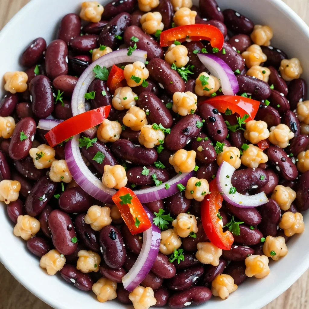 Hearty Three Bean Salad For A Clean Eating Lunch