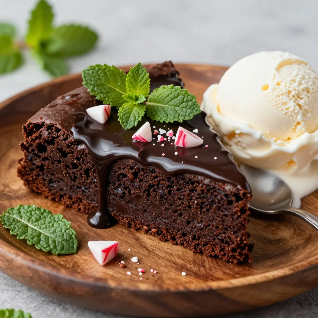 Indulgent Slow Cooker Chocolate Mint Brownie Cake