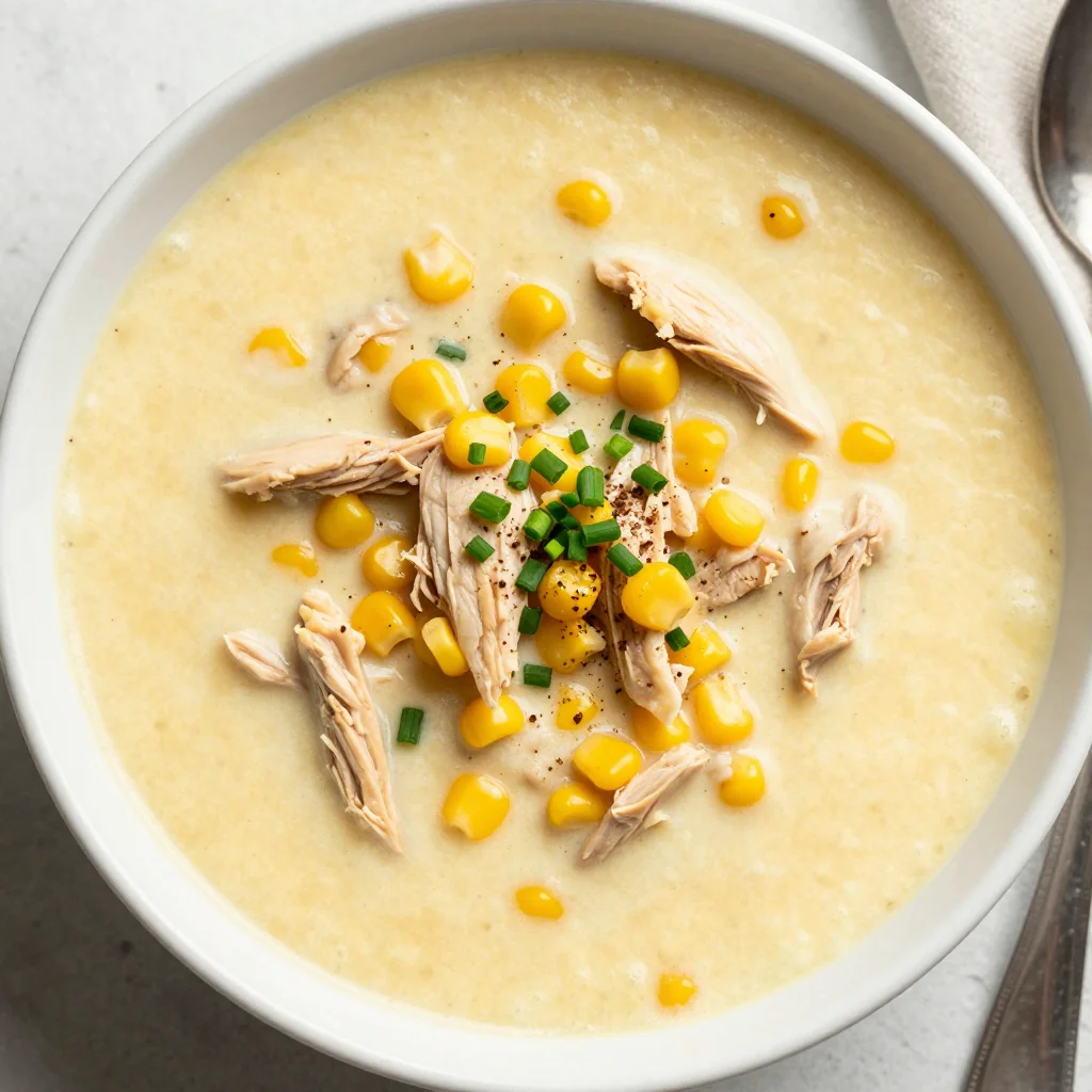 Slow Cooker Chicken and Corn Chowder for a Creamy Bowl