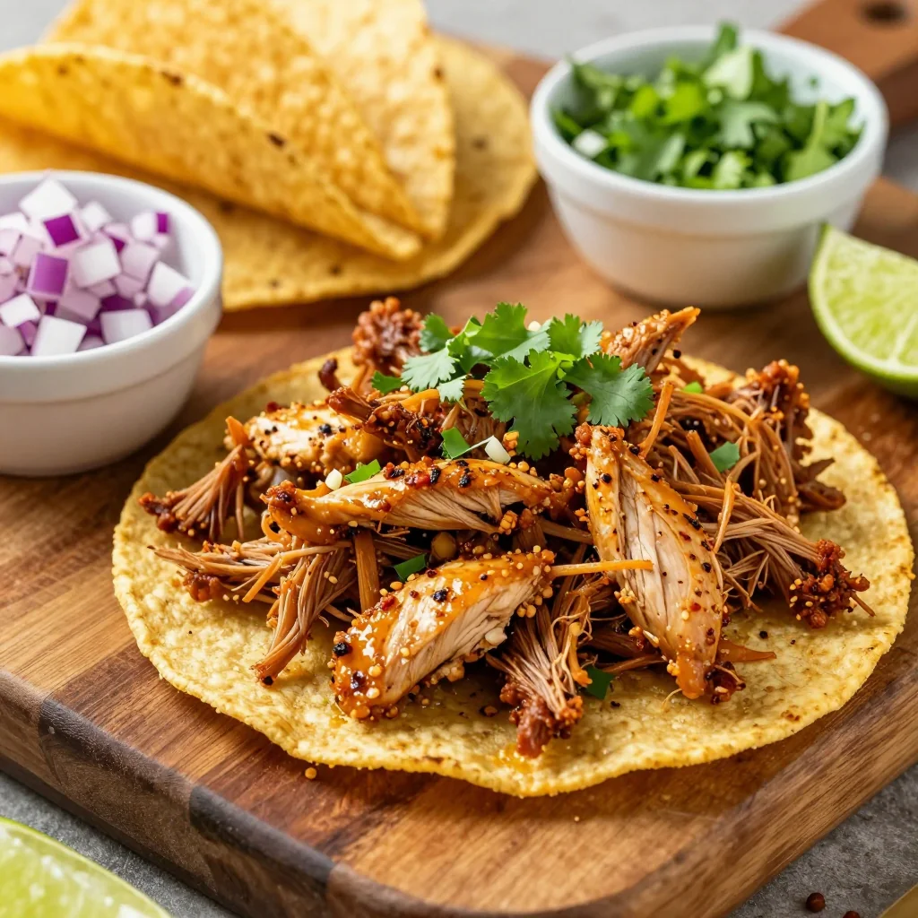 Slow Cooker Chicken Carnitas for Family Taco Nights