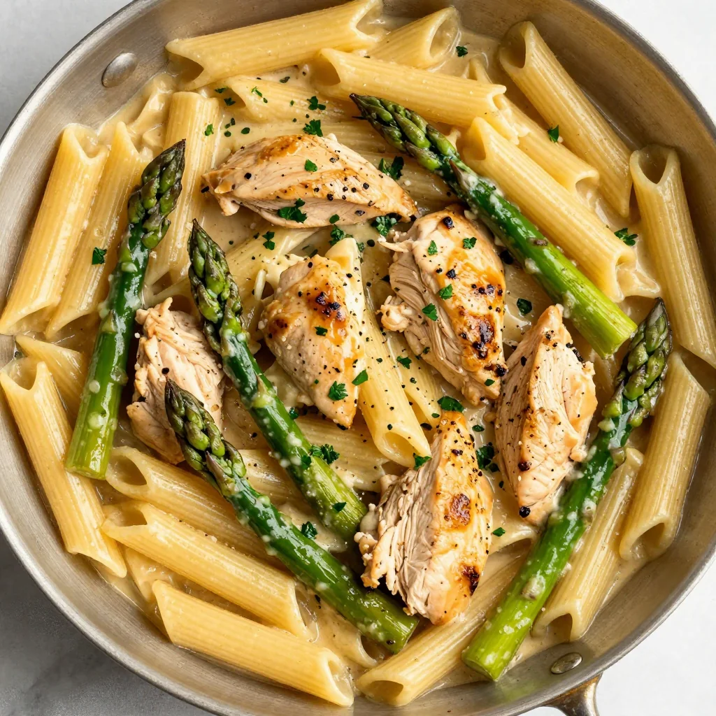 One Pot Creamy Chicken and Asparagus for Quick Dinners