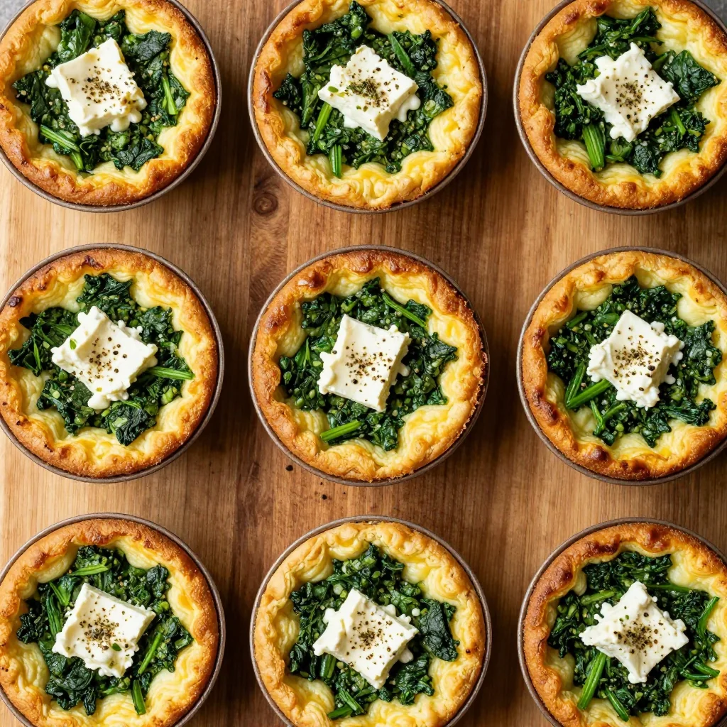 Mini Frittatas with Spinach and Feta for Healthy Bites