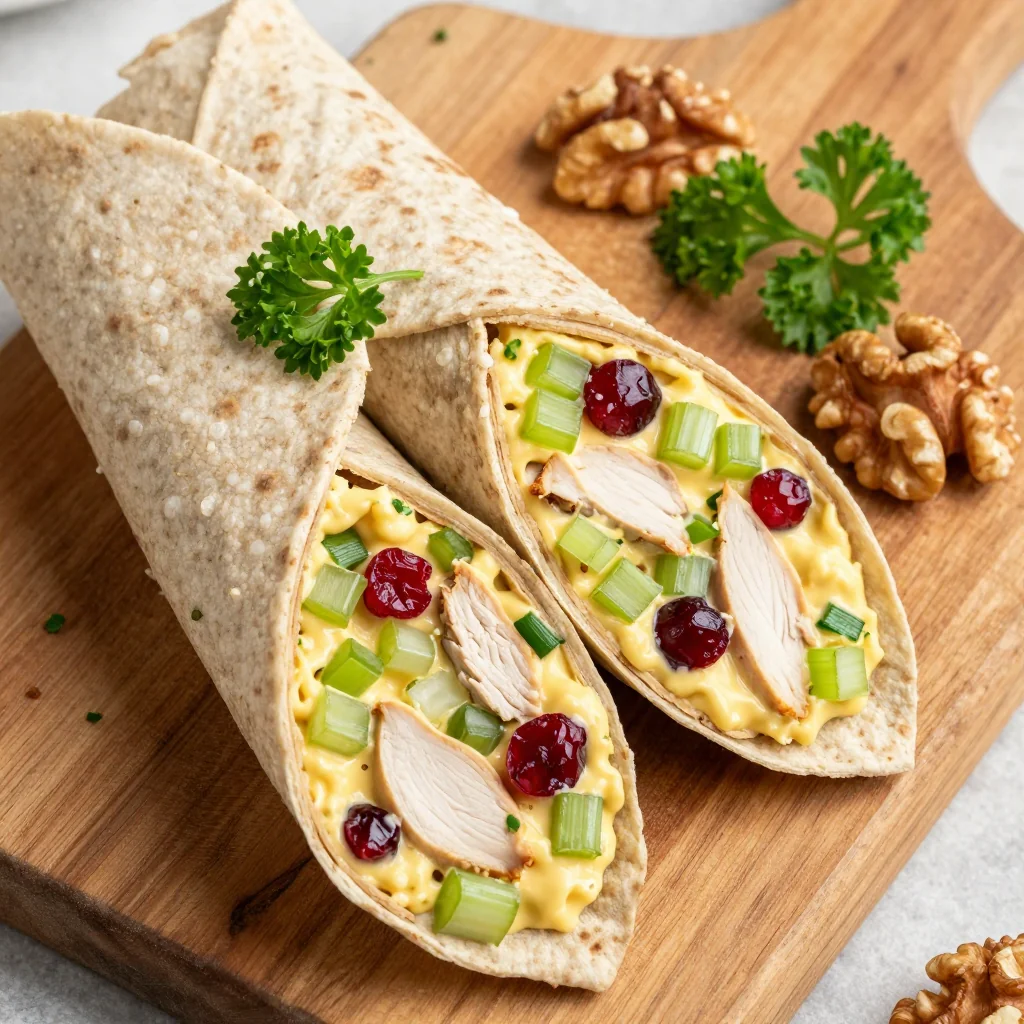 Healthy Chicken Salad Wraps Using Pantry Mayo