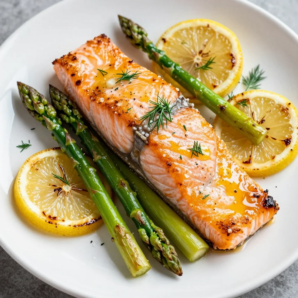 Lemon Garlic Salmon With Asparagus Sheet Pan Meal