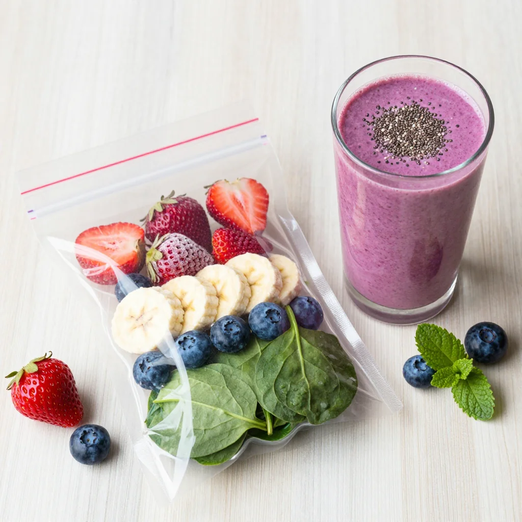 Meal Prep Smoothie Packs for Clean Eating Breakfast