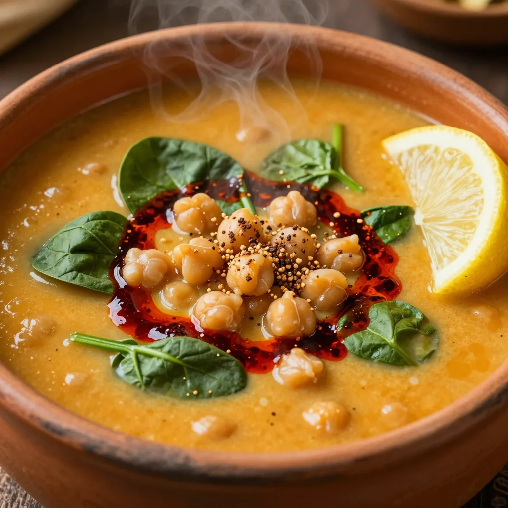 Spicy Chickpea and Spinach Soup for Protein Boost