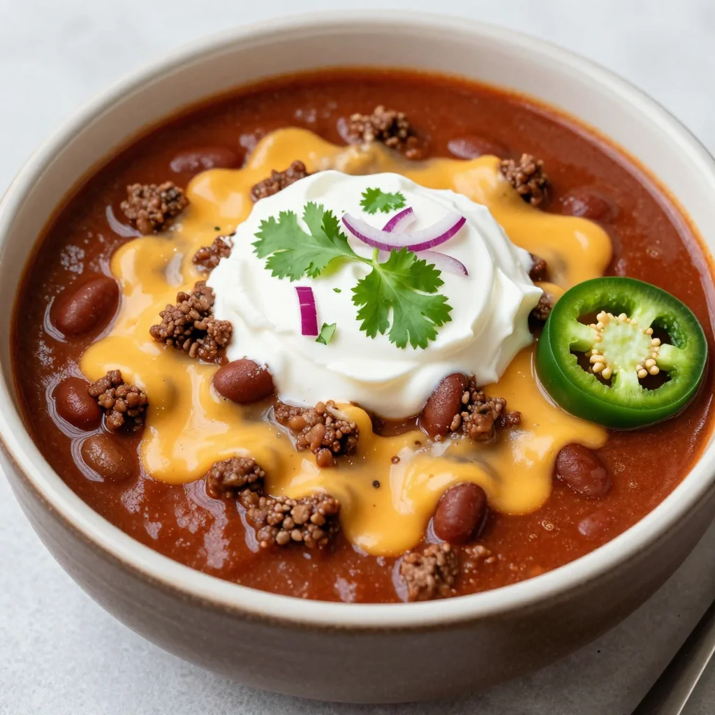 NFL Game Day Chili Soup for Easy Party Snacks
