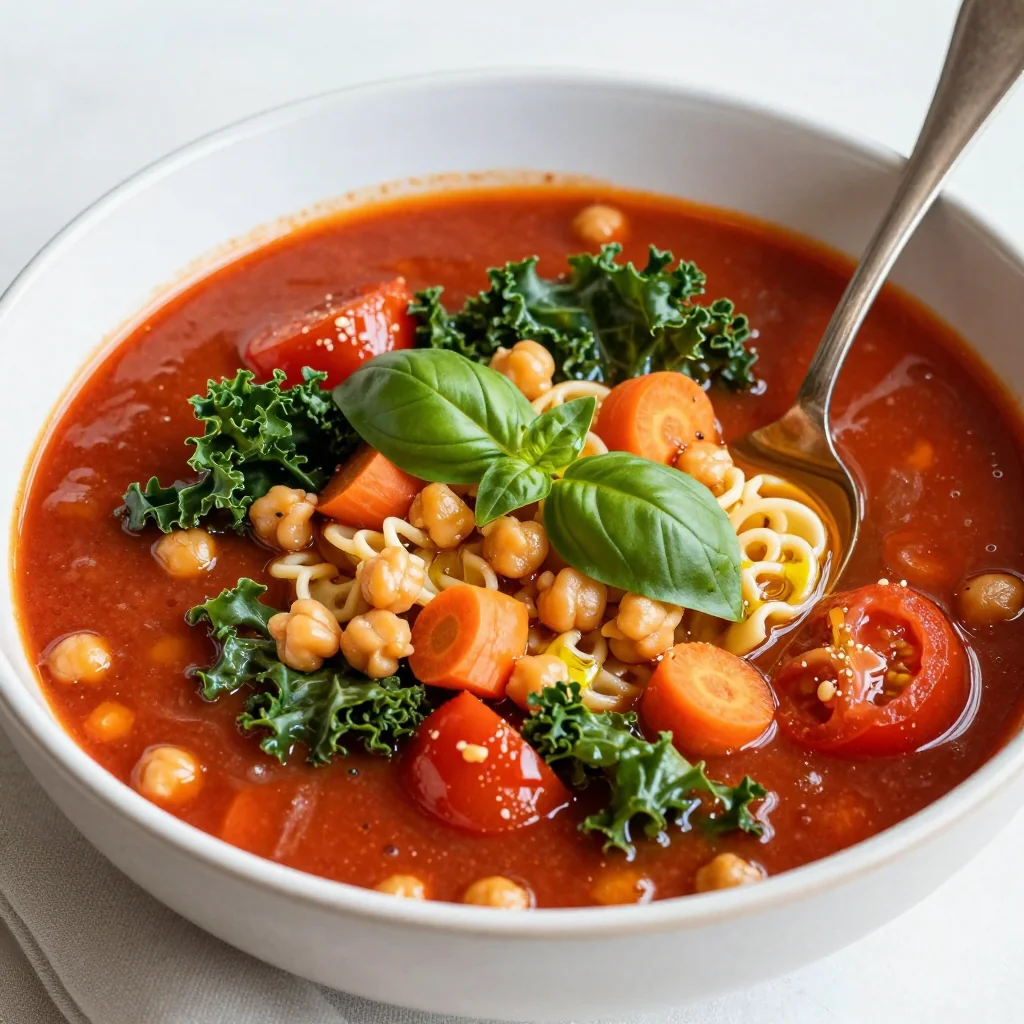 Healthy Vegan Minestrone Soup for Plant Based
